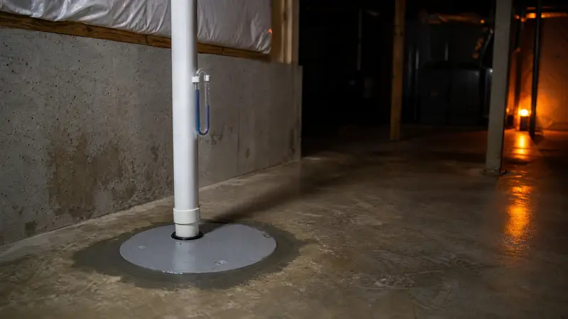 Sealed sump cover in a wet basement